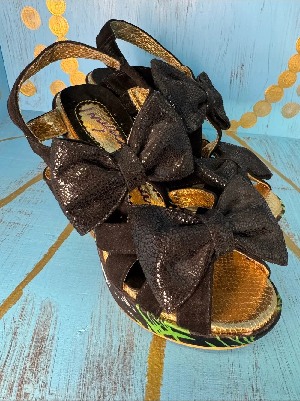 Irregular Choice Panda & Bamboo Print - size 7.5
